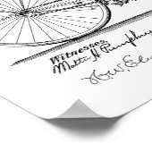 1890 brochure met wielremdesign — Kunstafdrukken Poster (Hoek)