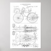 1890 brochure over fietspatroon — Kunstafdrukken Poster (Voorkant)