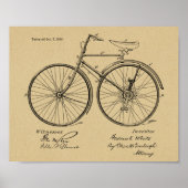 1890  brochure over fietspatroon — Kunstafdrukken Poster (Voorkant)