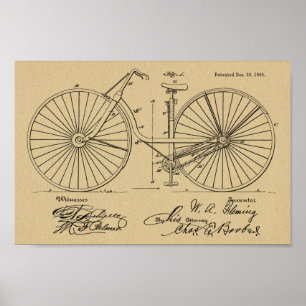 1890  brochure over fietspatroon — Kunstafdrukken Poster