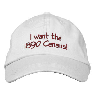1890 Census geborduurd Baseball Pet