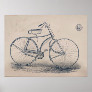 1890  fietsenmagazijn en kunstdrukken poster