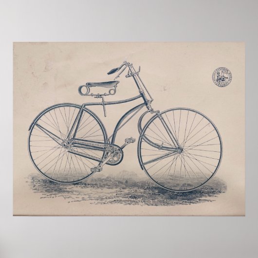 1890 fietsenmagazijn en kunstdrukken poster (Voorkant)