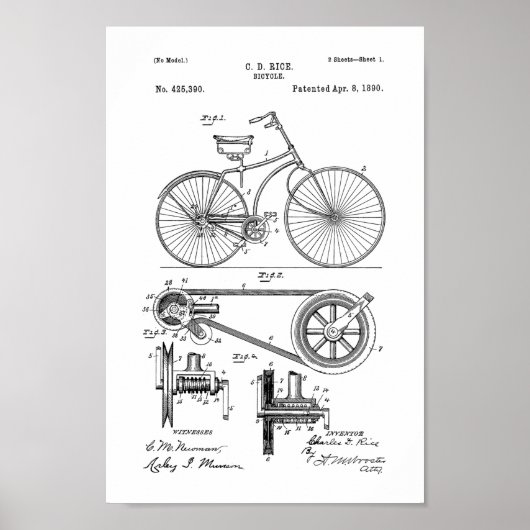 1890  fietspatafdruk poster (Voorkant)