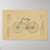 1890  fietsvelocipede-patentkunst poster (Voorkant)