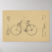 1890  fietsvelocipede-patentkunst poster (Voorkant)