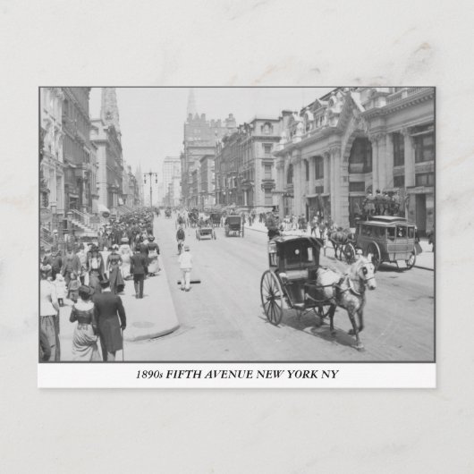 1890 Fifth Avenue New York foto Briefkaart (Voorkant)
