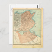 1890, Franse provinciale kaart Tunesië (Voorkant / Achterkant)