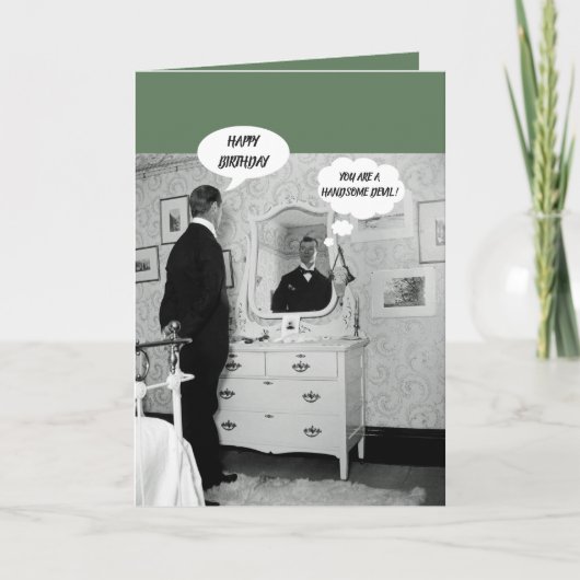 1890 ' HET MAN DIE VAN DE BEZINNING VAN DE SPIEGEL KAART (Voorkant)