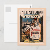 1890 Italiaans nieuwjaarsblad cover Briefkaart (Voorkant / Achterkant)