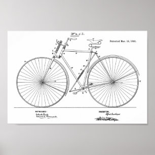 1890  lentes Lijst — Fietskunst — Kunstafdrukken v Poster