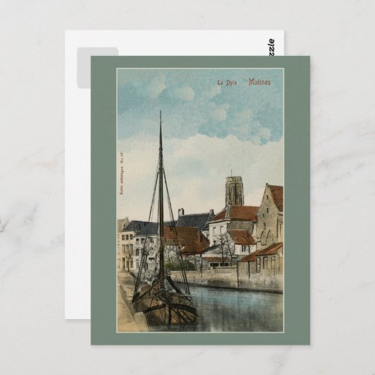 1890 Mechelen Malines Dyle Briefkaart (Voorkant / Achterkant)