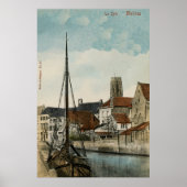 1890 Mechelen Malines Dyle Poster (Voorkant)