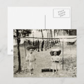 1890 Meisjes Vist Briefkaart (Voorkant / Achterkant)