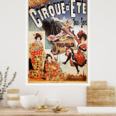 1890 Parisian Hot Air Balloon Print (Keuken)