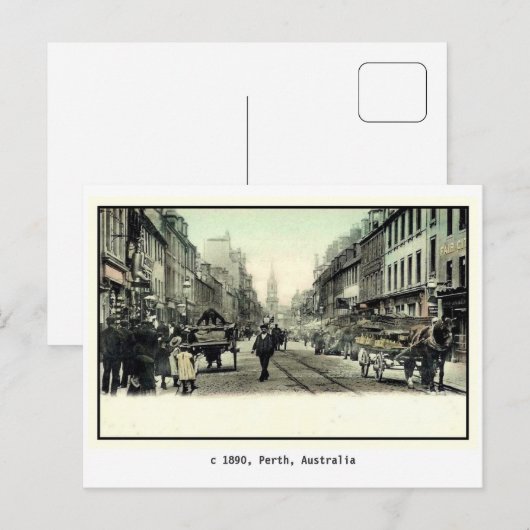 1890 Perth, Australië Briefkaart (Voorkant / Achterkant)