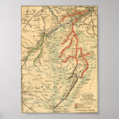 1890 Philadelphia, Wilmington en Baltimore Map Poster (Voorkant)