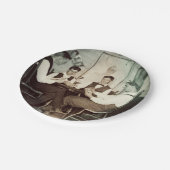 1890 Poker Game Mannen Gambling Kaarten Man Foto Papieren Bordje (Gekanteld)