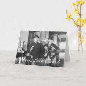 1890 Saloon Bar Mannen Cheers Old Chap Happy Birth Kaart (Gele Bloem)