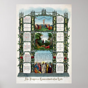 1890 TEN-BEDRIJVEN EN LORD'S PRAYER POSTER