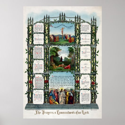 1890 TEN-BEDRIJVEN EN LORD'S PRAYER POSTER (Voorkant)