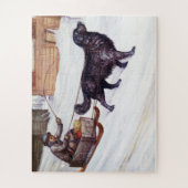 "1890 THE NEWFOUNDLAND DOG" LEGPUZZEL (Verticaal)