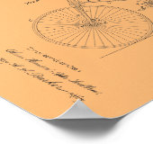 1890  velocipede-patentafdrukken poster (Hoek)