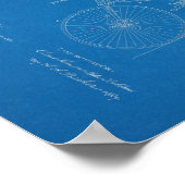 1890  velocipede-patentafdrukken poster (Hoek)