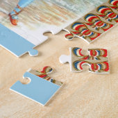 1890 Victoriaans dame op het strand Legpuzzel (Zijkant)