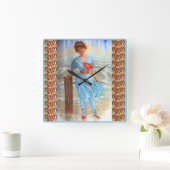 1890 Victoriaans dame op het strand Vierkante Klok (Huis)