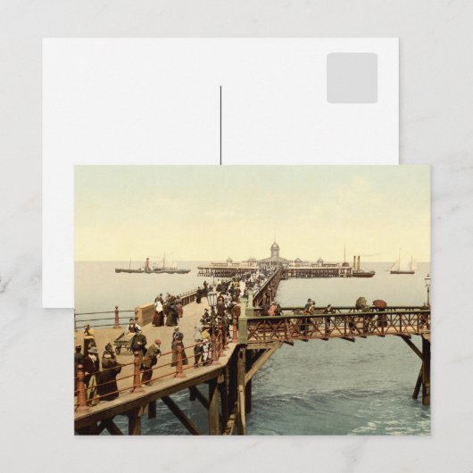 1890 Victoriaans Jetty in Margate Kent Briefkaart (Voorkant / Achterkant)