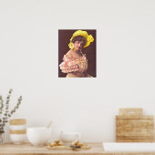 1890 vrouw in friet attire print (Keuken)