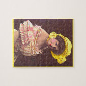1890 vrouw in frilly attire legpuzzel (Horizontaal)