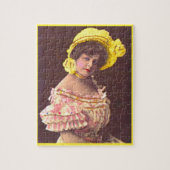 1890 vrouw in frilly attire legpuzzel (Verticaal)