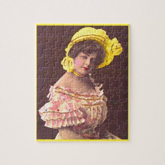 1890 vrouw in frilly attire legpuzzel (Verticaal)