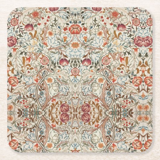 1890  William Morris Acanthus Portière Kartonnen Onderzetters (Voorkant)