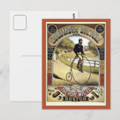 1890s antieke American bicycle advertising Briefkaart (Voorkant / Achterkant)