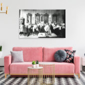 1890's Barber Shop Fotografie Origineel Canvas Afdruk (Insitu (Woonkamer))