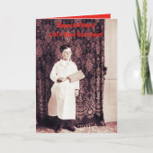 1890's Butcher Boy met Cleaver Verjaardag Kaart (Voorkant)