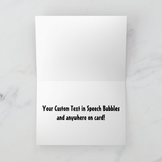 1890's Dapper Mannen Toasting Speech Bubbles Custo Kaart (Binnen)