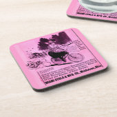 1890s fiets en racycle bier onderzetter (Linkerzijde)