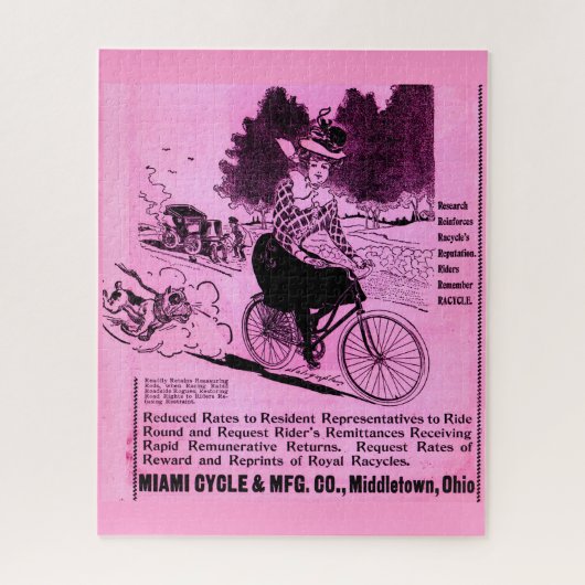 1890s fiets en racycle legpuzzel (Verticaal)