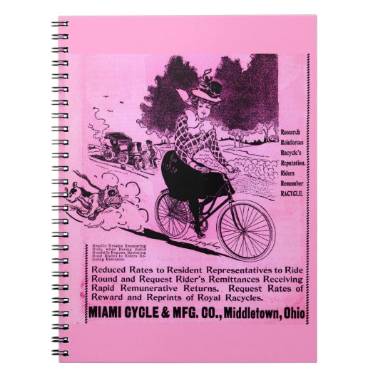 1890s fiets en racycle notitieboek (Voorkant)