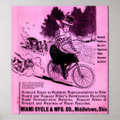 1890s fiets en racycle poster (Voorkant)