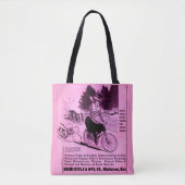 1890s fiets en racycle tote bag (Voorkant)