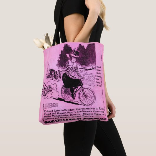 1890s fiets en racycle tote bag (Dichtbij)