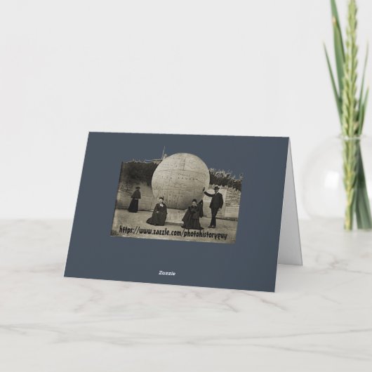 1890's Foto Giant WORLD WERELDBOL VEILIG REIZEN Kaart (Achterkant)