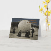 1890's Foto Giant WORLD WERELDBOL VEILIG REIZEN Kaart (Gele Bloem)