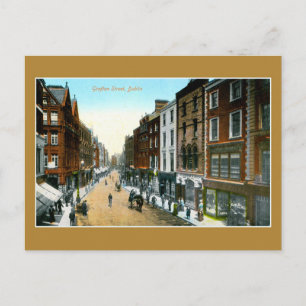 1890s kleur Grafton street Dublin foto Briefkaart