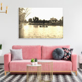 1890's Lords Park Elgin Illinois Lagoon Pavillion Canvas Afdruk (Insitu (Woonkamer))